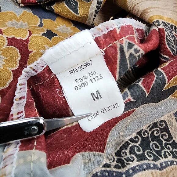 Tori Richard Shirt Mens Medium Tropical Turtle Fish Print Cotton Lawn Hawaii VTG - Picture 12 of 12